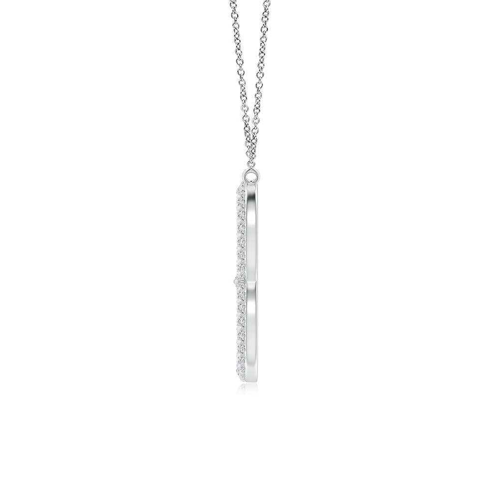 1.1mm HSI2 Prong-Set Diamond Capital "B" Knife-Edge Initial Pendant in White Gold - side_1