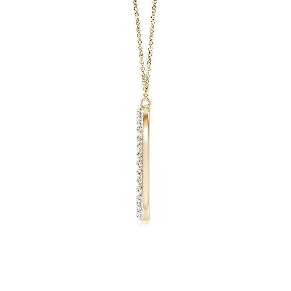 1.05mm GVS2 Prong-Set Diamond Capital "D" Knife-Edge Initial Pendant in Yellow Gold side-1