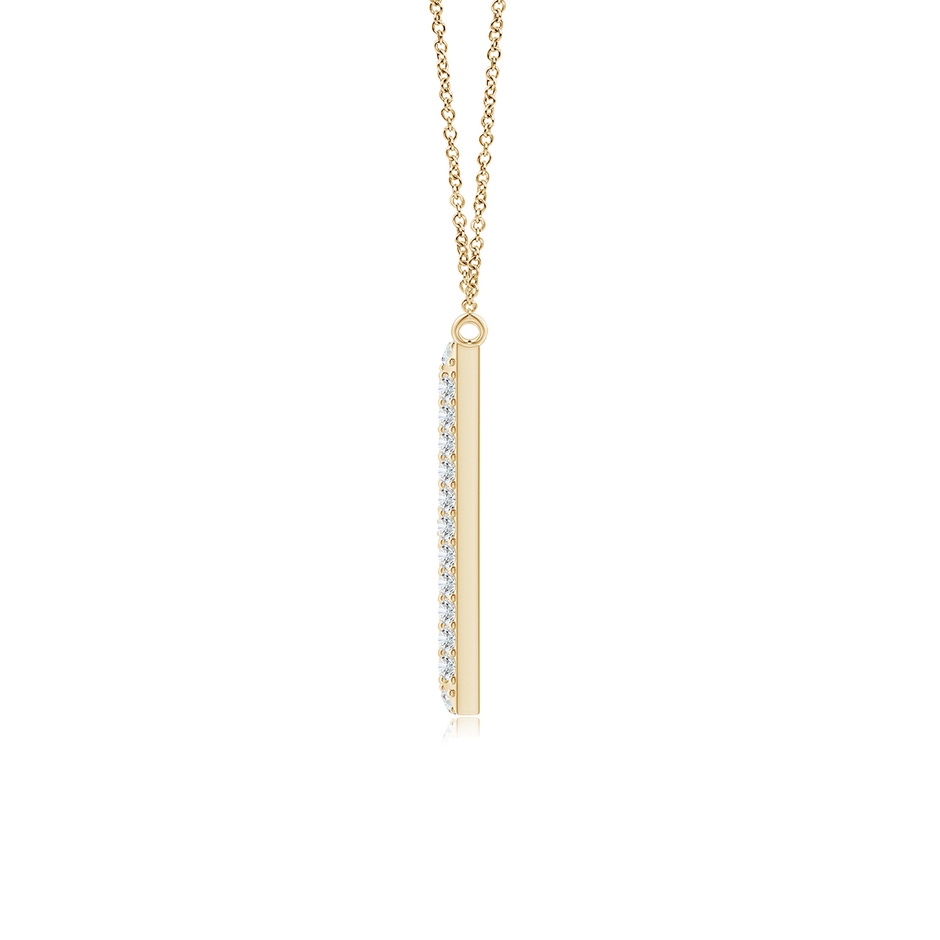 1mm GVS2 Prong-Set Diamond Capital "H" Knife-Edge Initial Pendant in Yellow Gold side-1