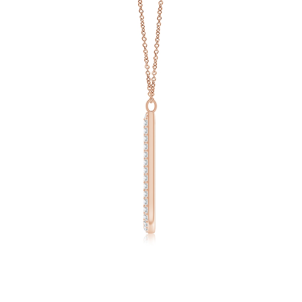 1.05mm GVS2 Prong-Set Diamond Capital "J" Knife-Edge Initial Pendant in Rose Gold - side_1