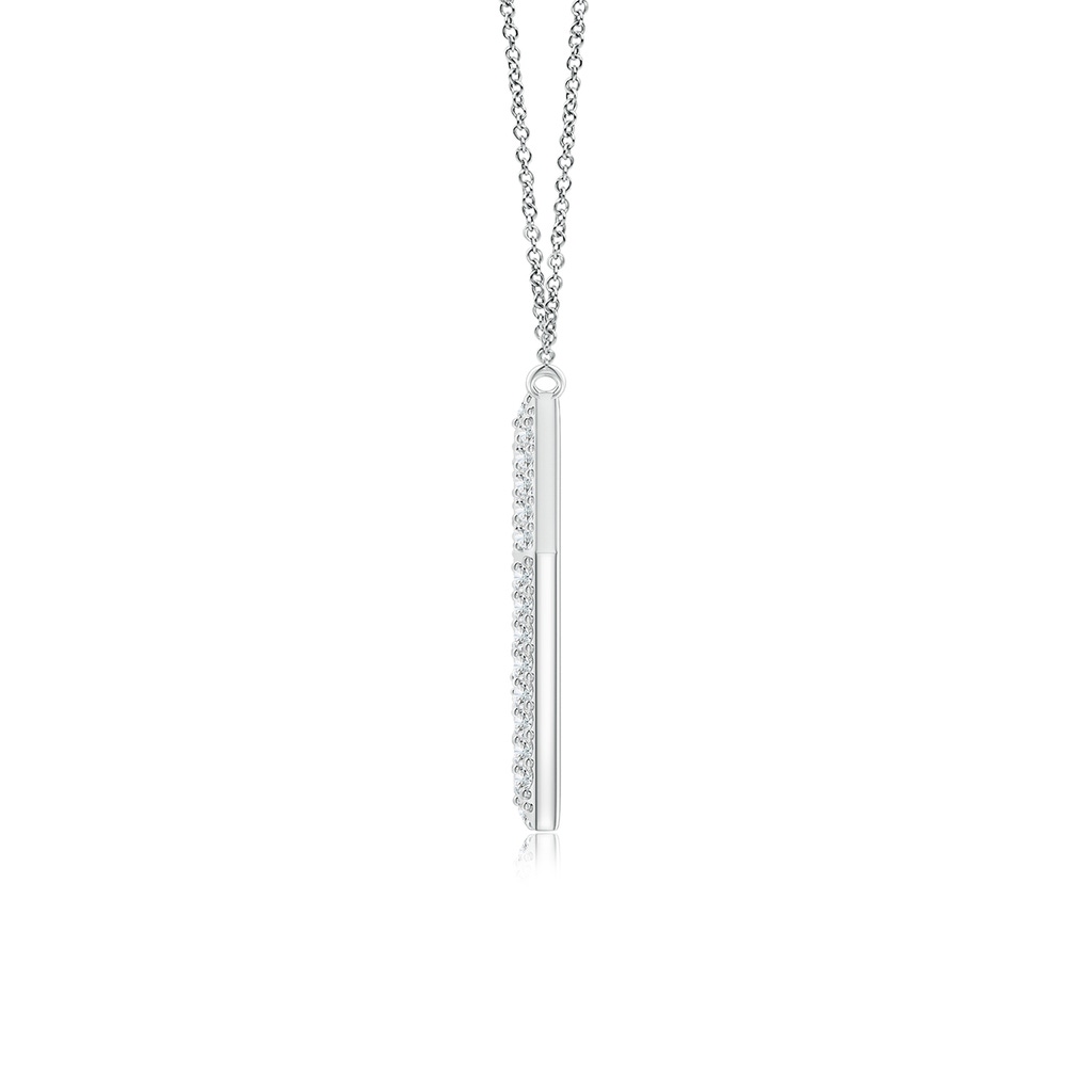 1.05mm GVS2 Prong-Set Diamond Capital "K" Knife-Edge Initial Pendant in White Gold - side_1