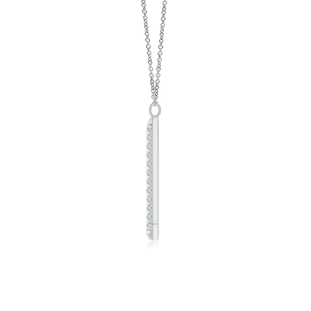 1mm GVS2 Prong-Set Diamond Capital "L" Knife-Edge Initial Pendant in P950 Platinum - side_1