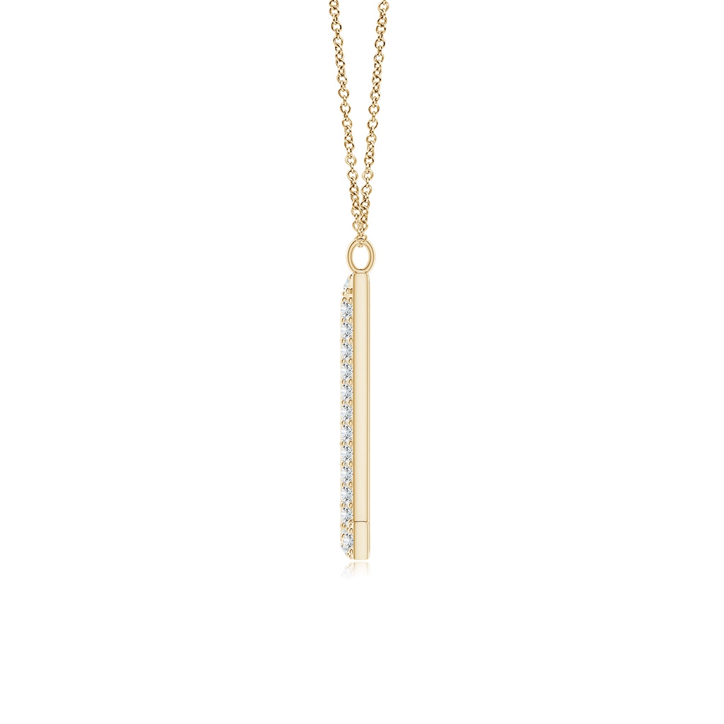 1mm GVS2 Prong-Set Diamond Capital "L" Knife-Edge Initial Pendant in Yellow Gold - side_1