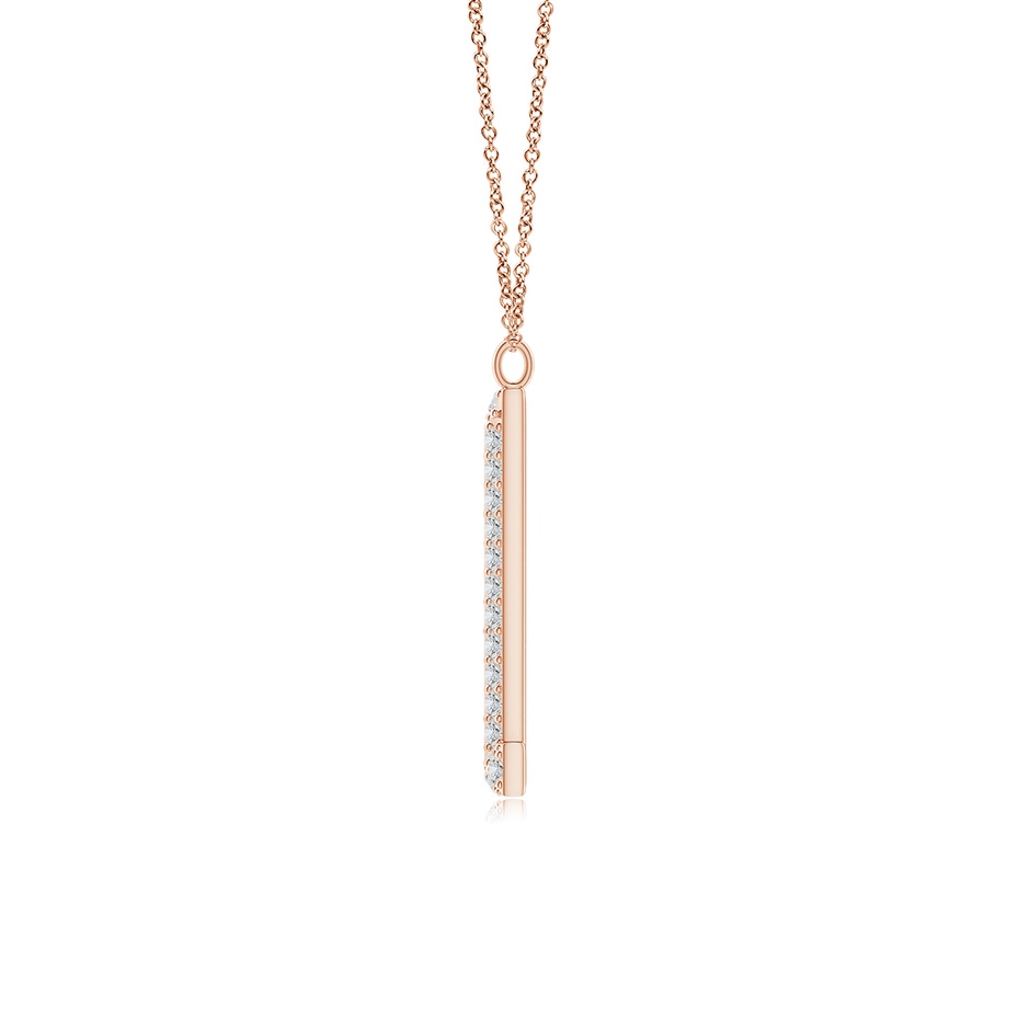 1mm HSI2 Prong-Set Diamond Capital "L" Knife-Edge Initial Pendant in 9K Rose Gold side-1