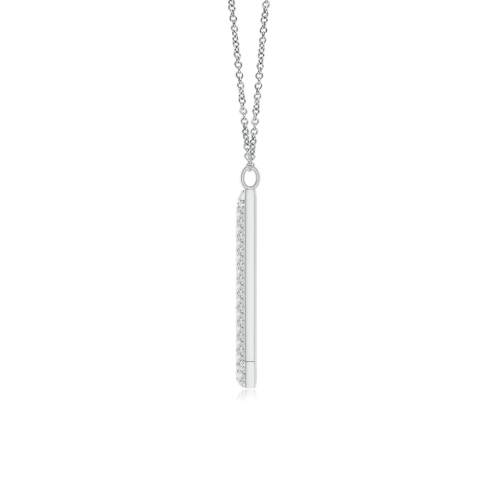 1mm HSI2 Prong-Set Diamond Capital "L" Knife-Edge Initial Pendant in White Gold - side_1
