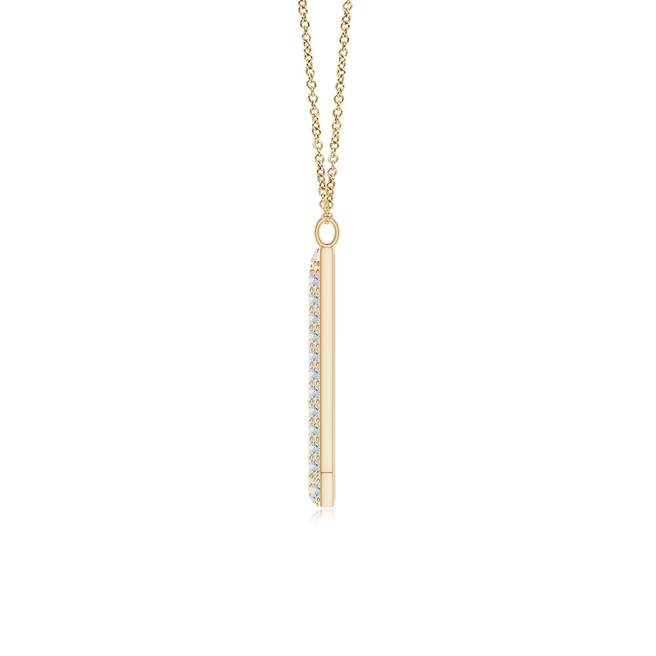 1mm HSI2 Prong-Set Diamond Capital "L" Knife-Edge Initial Pendant in Yellow Gold side-1