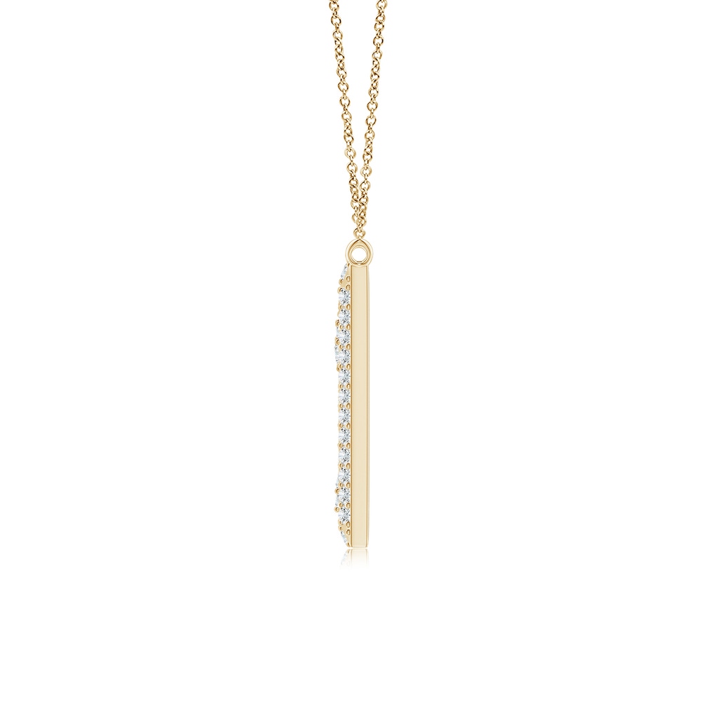 1.05mm GVS2 Prong-Set Diamond Capital "M" Knife-Edge Initial Pendant in Yellow Gold - side_1