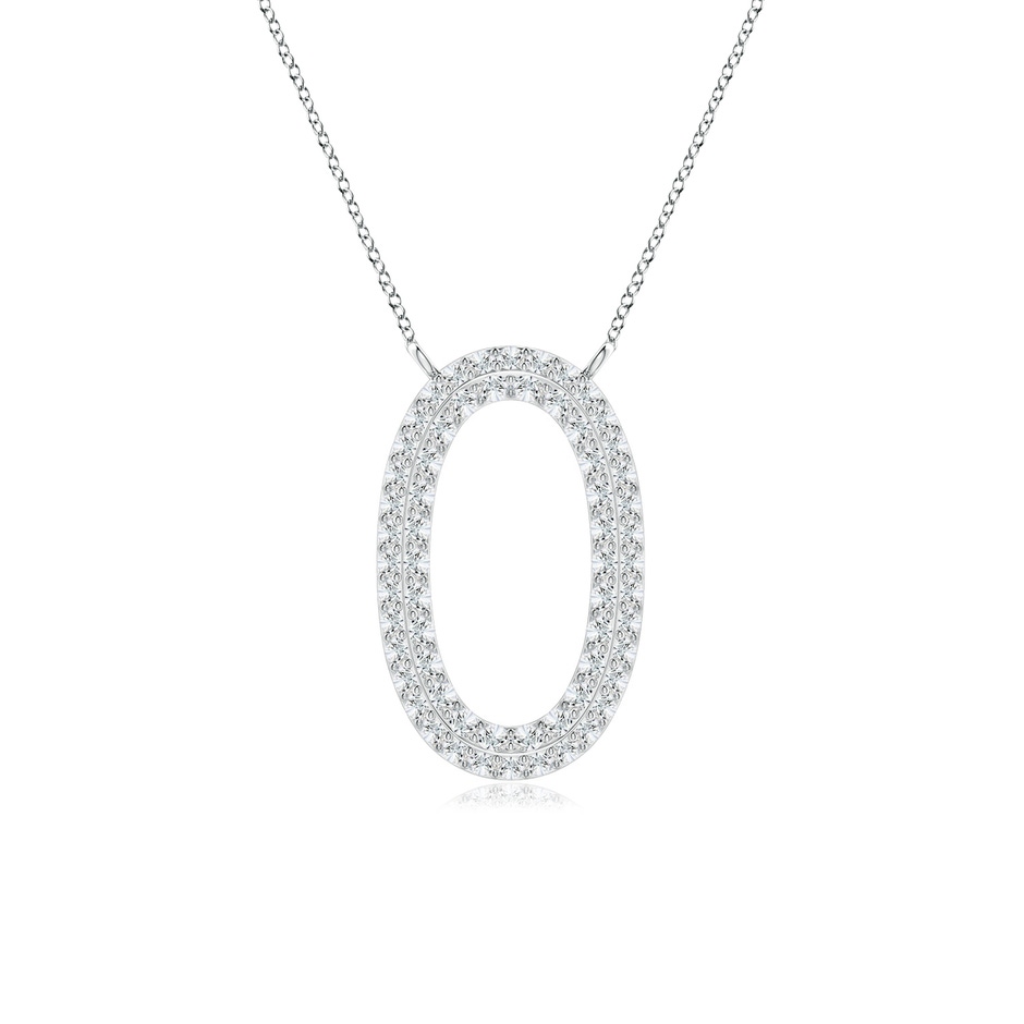 1mm GVS2 Prong-Set Diamond Capital "O" Knife-Edge Initial Pendant in P950 Platinum 