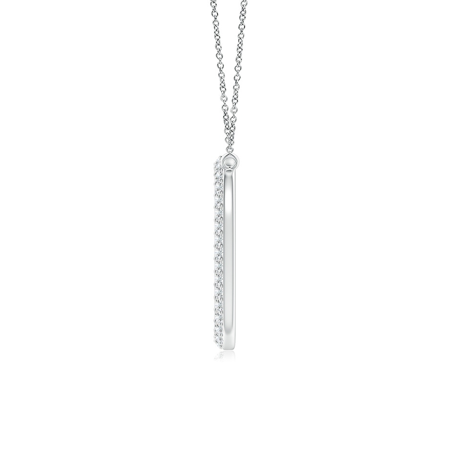 1mm GVS2 Prong-Set Diamond Capital "O" Knife-Edge Initial Pendant in P950 Platinum side-1