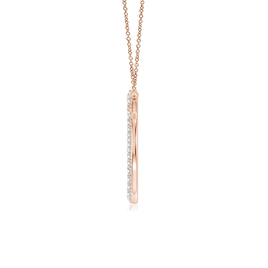 1mm GVS2 Prong-Set Diamond Capital "S" Knife-Edge Initial Pendant in Rose Gold side-1