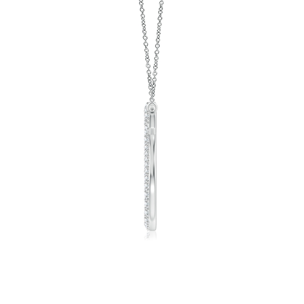 1mm GVS2 Prong-Set Diamond Capital "S" Knife-Edge Initial Pendant in White Gold - side_1