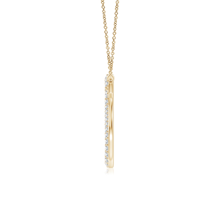1mm GVS2 Prong-Set Diamond Capital "S" Knife-Edge Initial Pendant in Yellow Gold side-1
