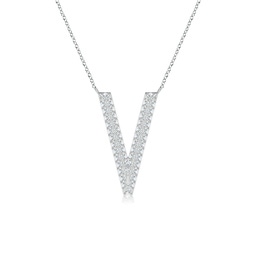 Initials Platinum Lab Grown Diamond Necklaces and Pendants