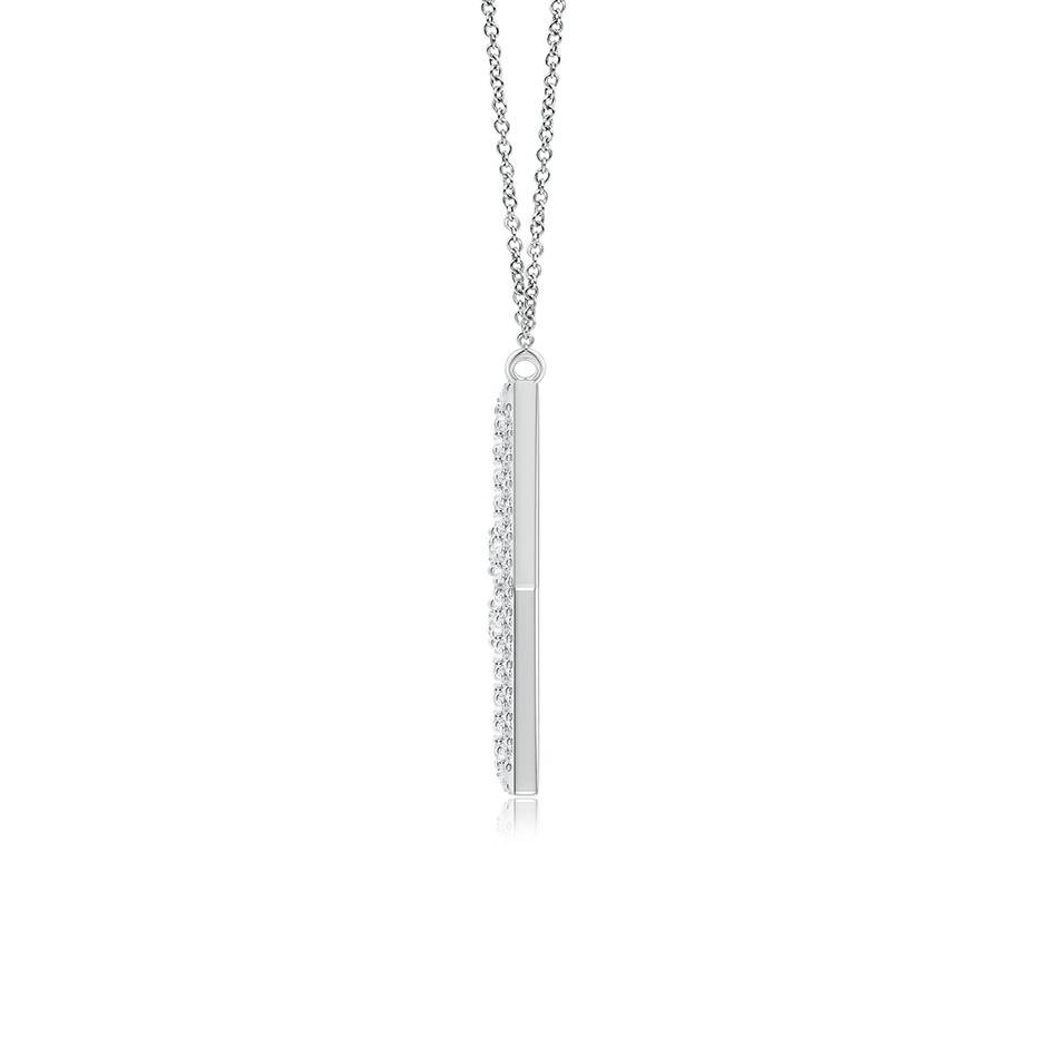 1.1mm GVS2 Prong-Set Diamond Capital "X" Knife-Edge Initial Pendant in P950 Platinum side-1