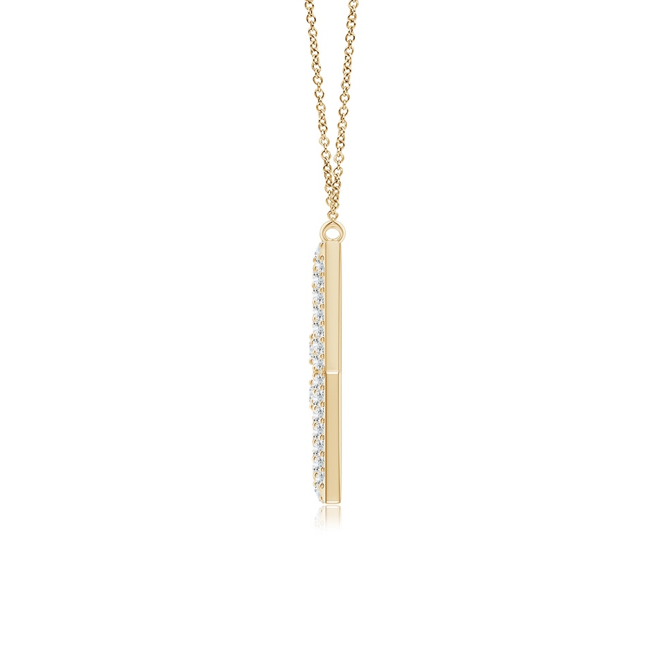1.1mm GVS2 Prong-Set Diamond Capital "X" Knife-Edge Initial Pendant in Yellow Gold side-1