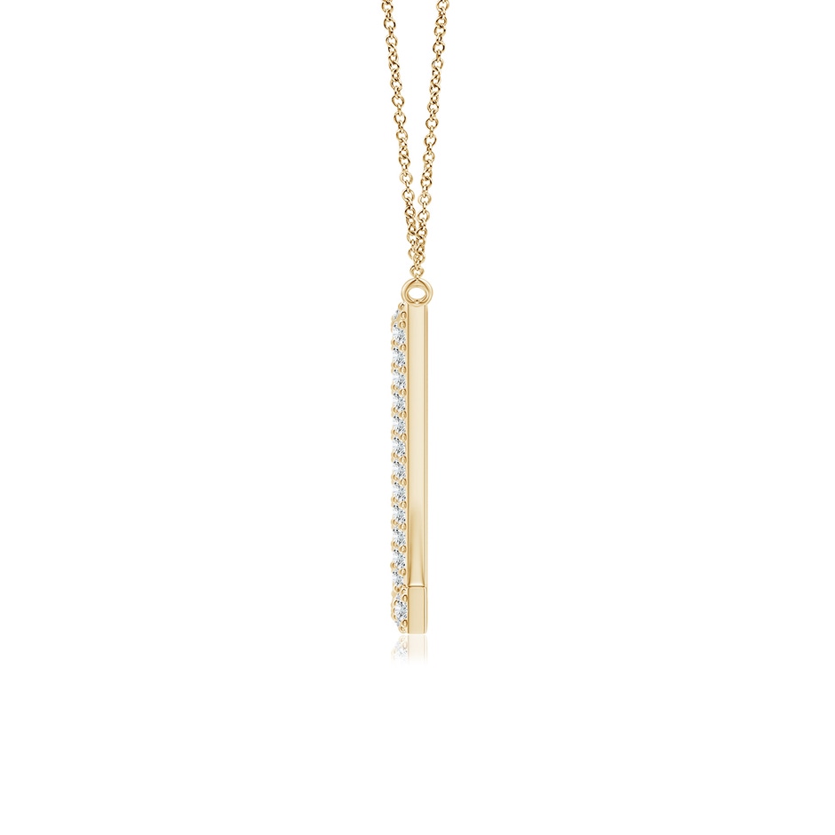 1.05mm GVS2 Prong-Set Diamond Capital "Z" Knife-Edge Initial Pendant in Yellow Gold side-1
