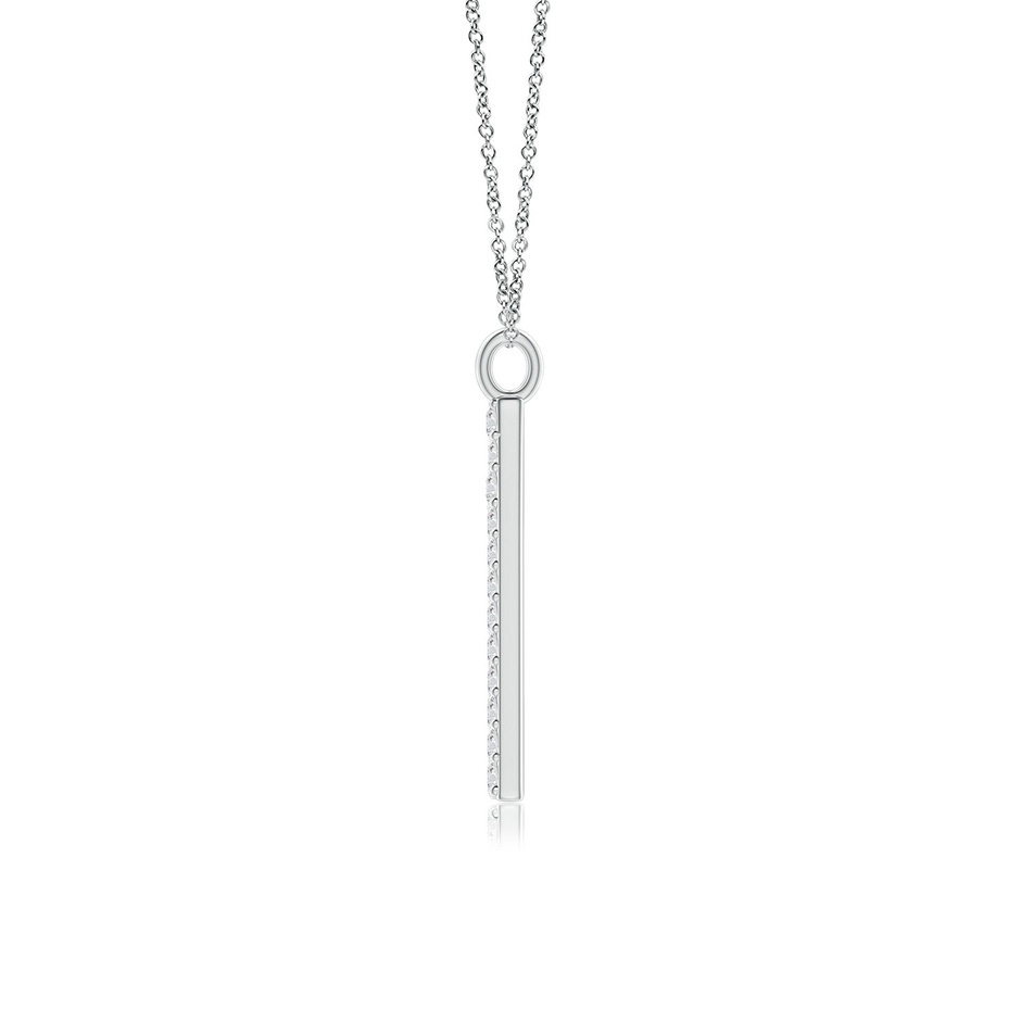 1.35mm HSI2 Modern Deco Diamond Capital "A" Initial Pendant in White Gold side-1