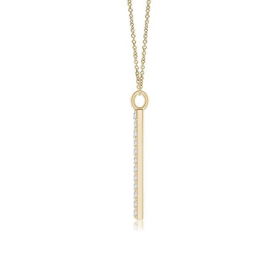 1.35mm HSI2 Modern Deco Diamond Capital "A" Initial Pendant in Yellow Gold side-1