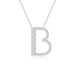 White Gold B Initial Jewellery