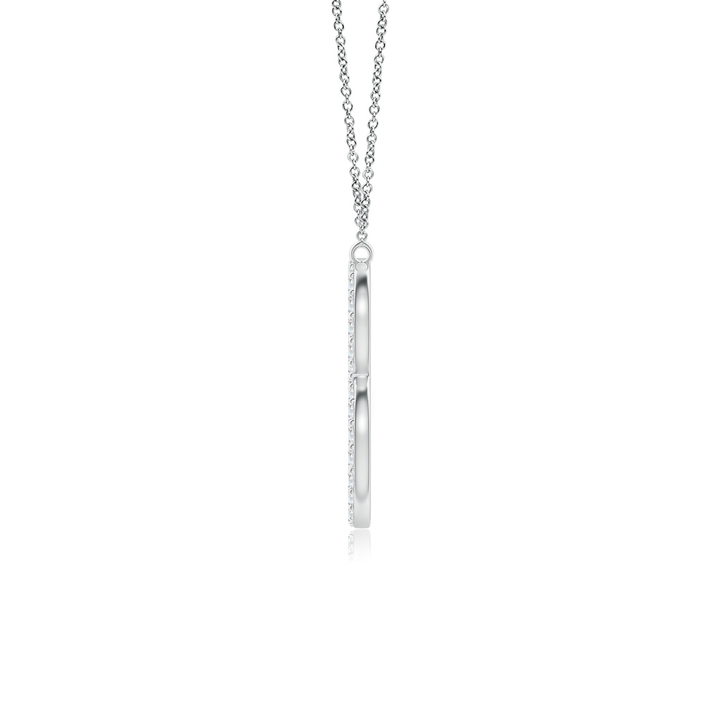 1.2mm GVS2 Modern Deco Diamond Capital "B" Initial Pendant in White Gold - side_1