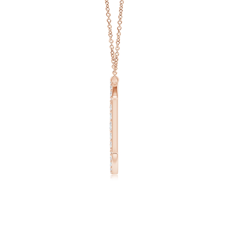 1.35mm GVS2 Modern Deco Diamond Capital "C" Initial Pendant in 9K Rose Gold side-1