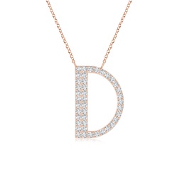 Initials Rose Gold Diamond Necklaces & Pendants