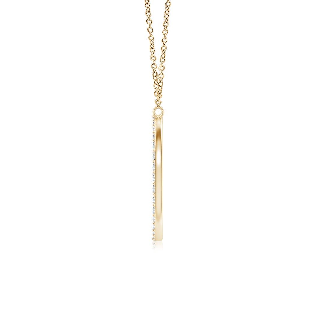 1.1mm GVS2 Modern Deco Diamond Capital "D" Initial Pendant in Yellow Gold - side_1