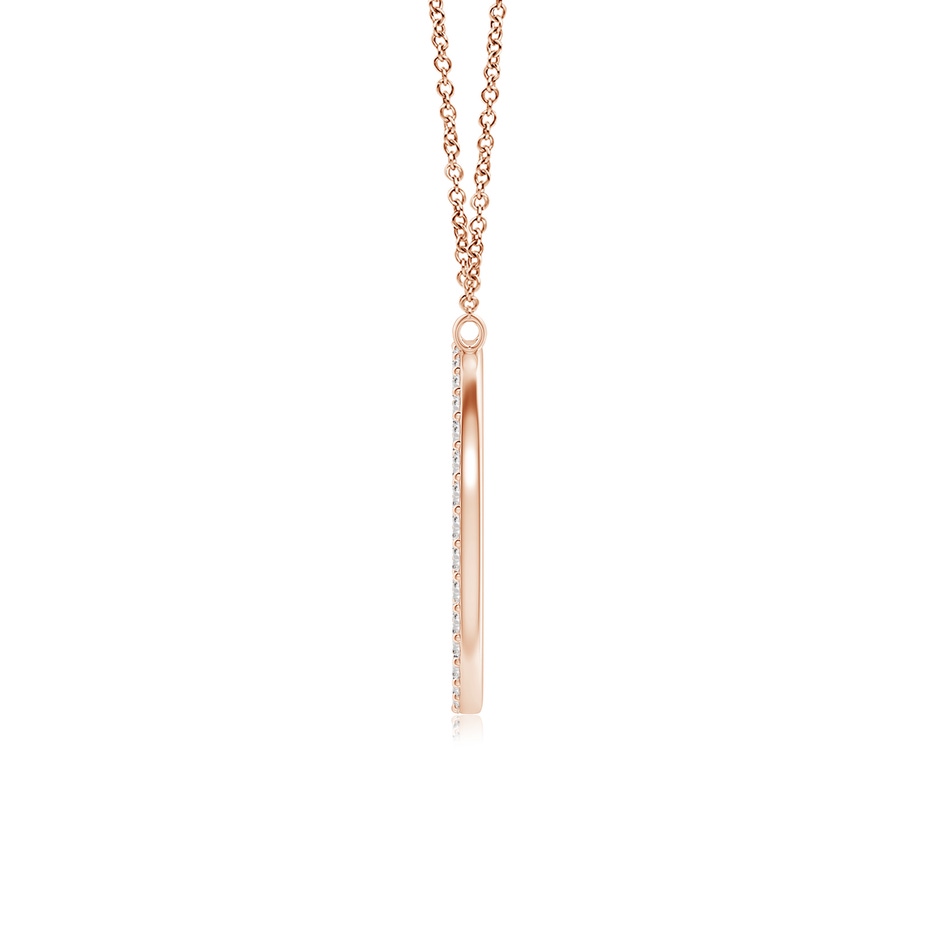 1.1mm IJI1I2 Modern Deco Diamond Capital "D" Initial Pendant in 9K Rose Gold side-1