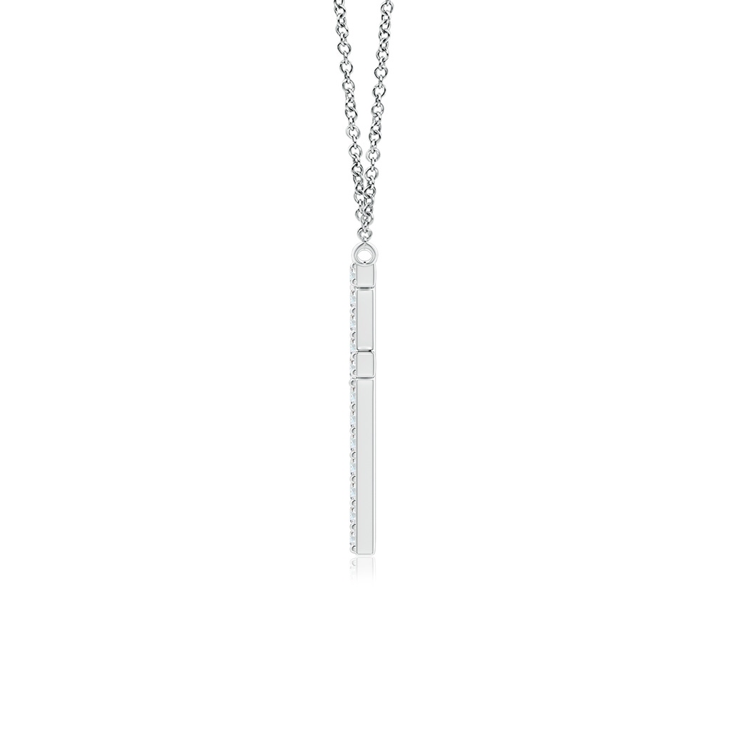 1.1mm GVS2 Modern Deco Diamond Capital "F" Initial Pendant in White Gold - side_1
