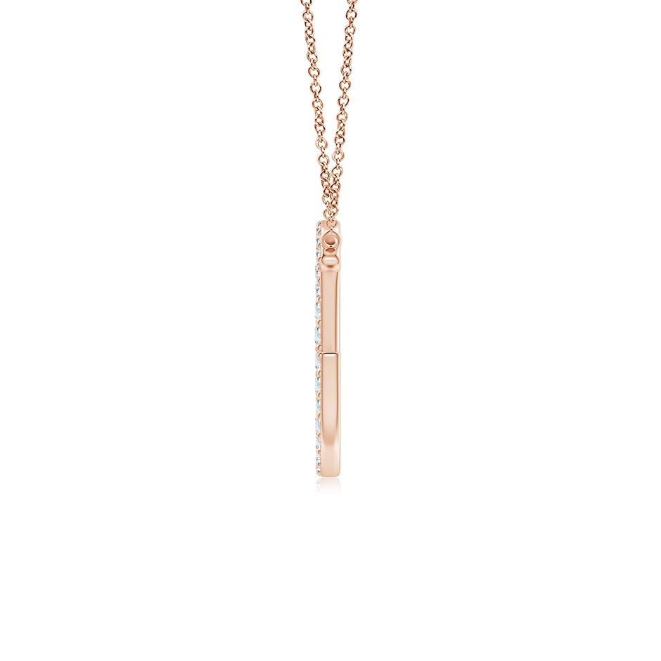 1.4mm GVS2 Modern Deco Diamond Capital "G" Initial Pendant in Rose Gold side-1
