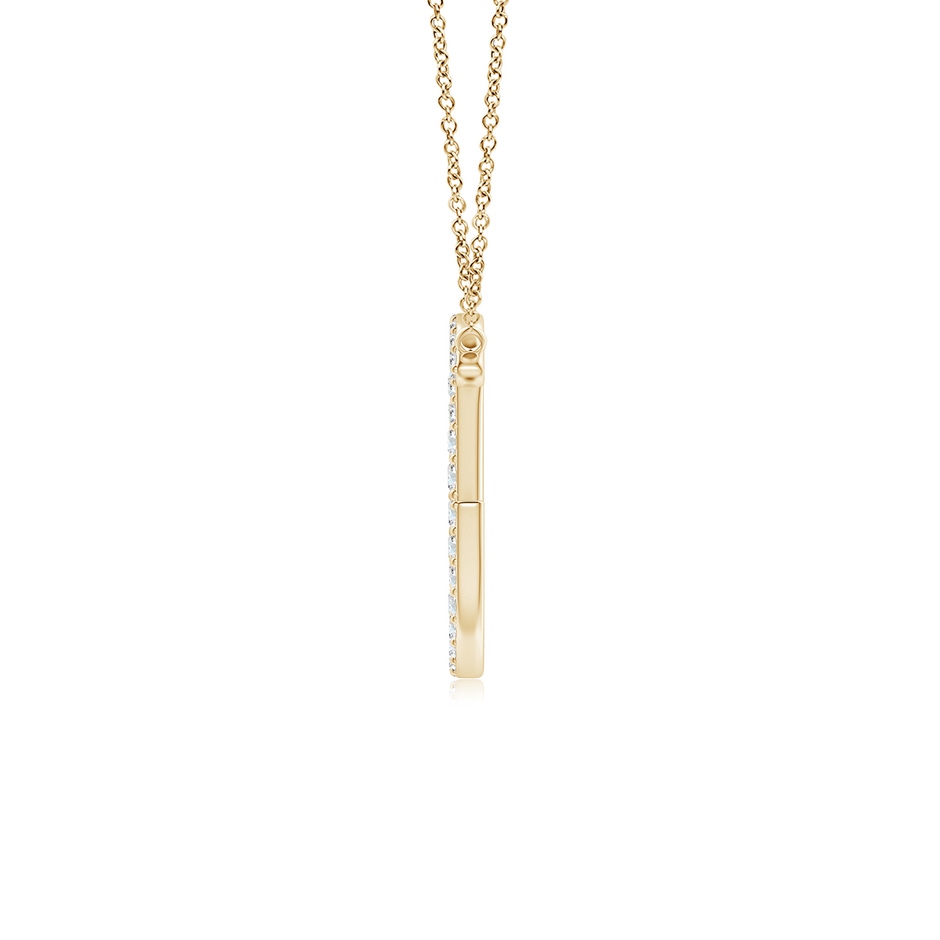 1.4mm GVS2 Modern Deco Diamond Capital "G" Initial Pendant in Yellow Gold side-1