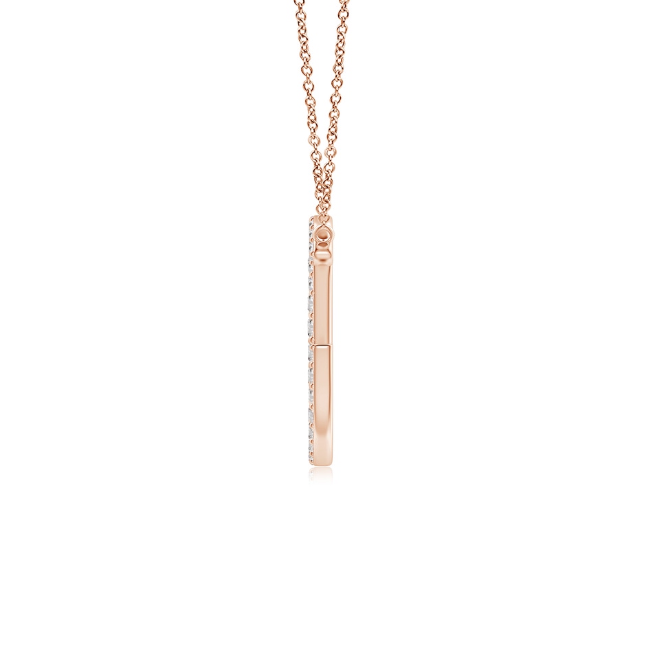 1.4mm IJI1I2 Modern Deco Diamond Capital "G" Initial Pendant in Rose Gold side-1