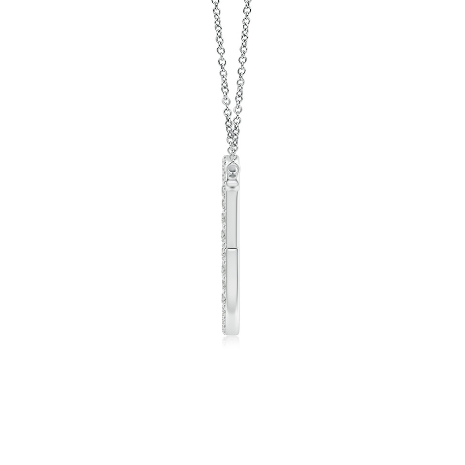 1.4mm KI3 Modern Deco Diamond Capital "G" Initial Pendant in White Gold side-1