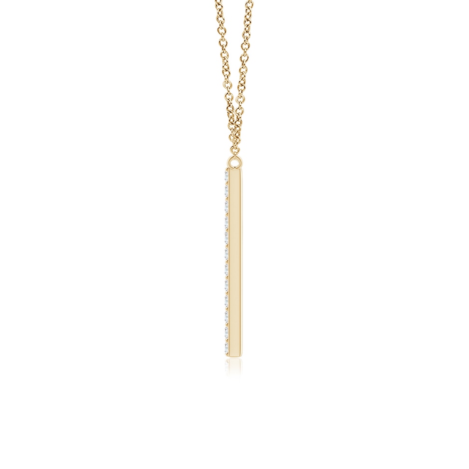 1.1mm GVS2 Modern Deco Diamond Capital "H" Initial Pendant in Yellow Gold side-1