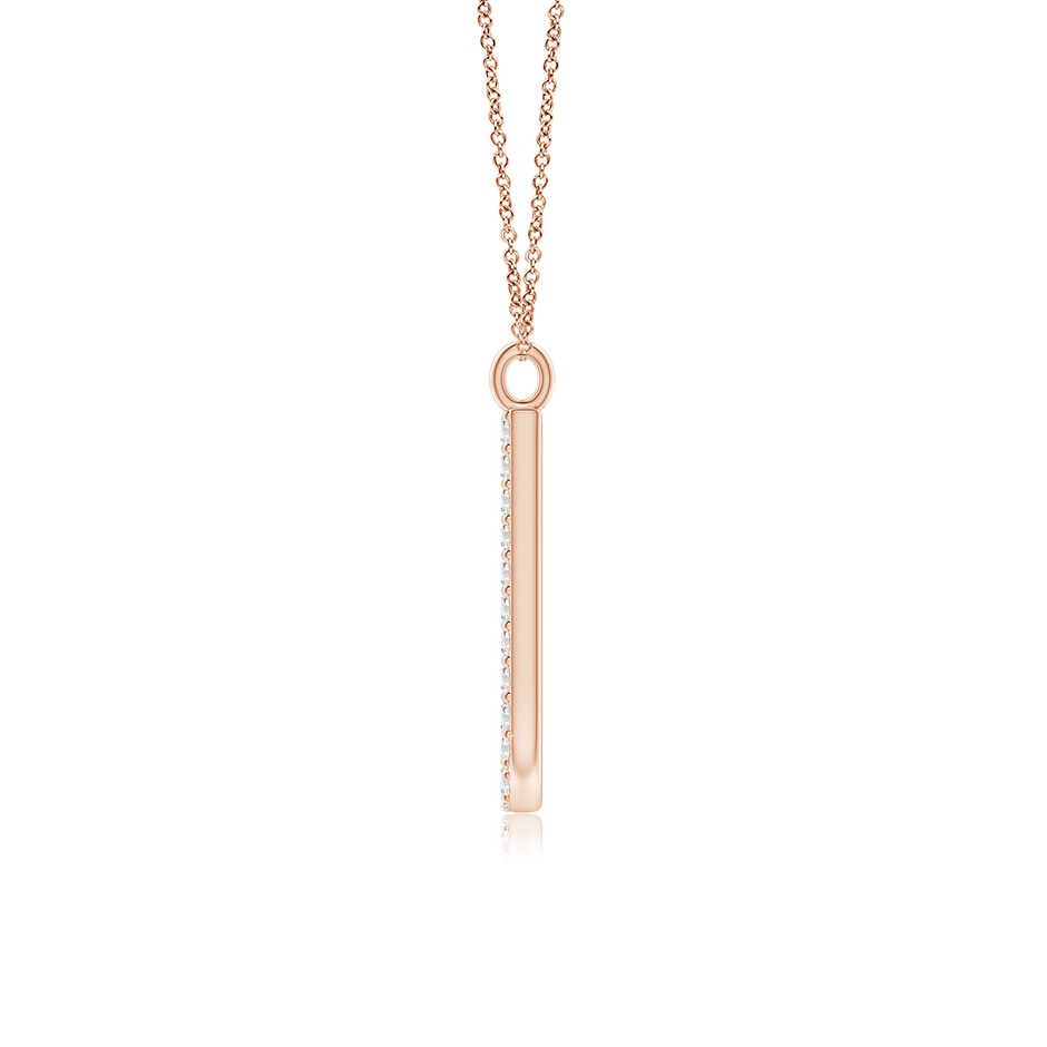 1.3mm GVS2 Modern Deco Diamond Capital "J" Initial Pendant in Rose Gold side-1