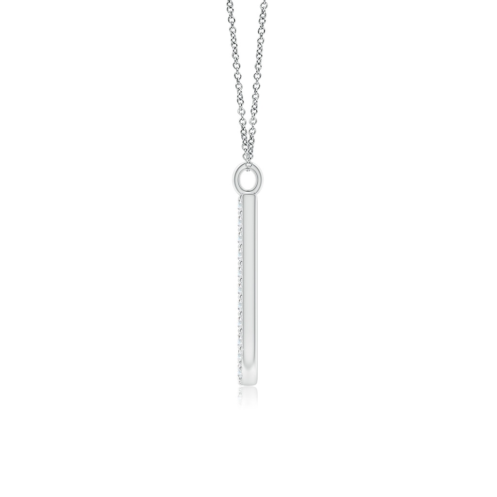 1.3mm GVS2 Modern Deco Diamond Capital "J" Initial Pendant in White Gold - side_1