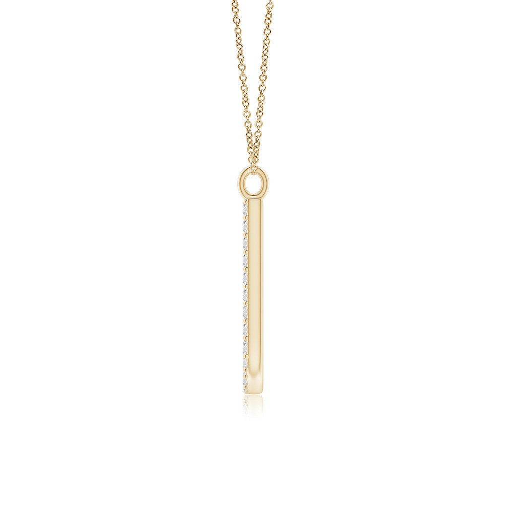 1.3mm HSI2 Modern Deco Diamond Capital "J" Initial Pendant in Yellow Gold - side_1