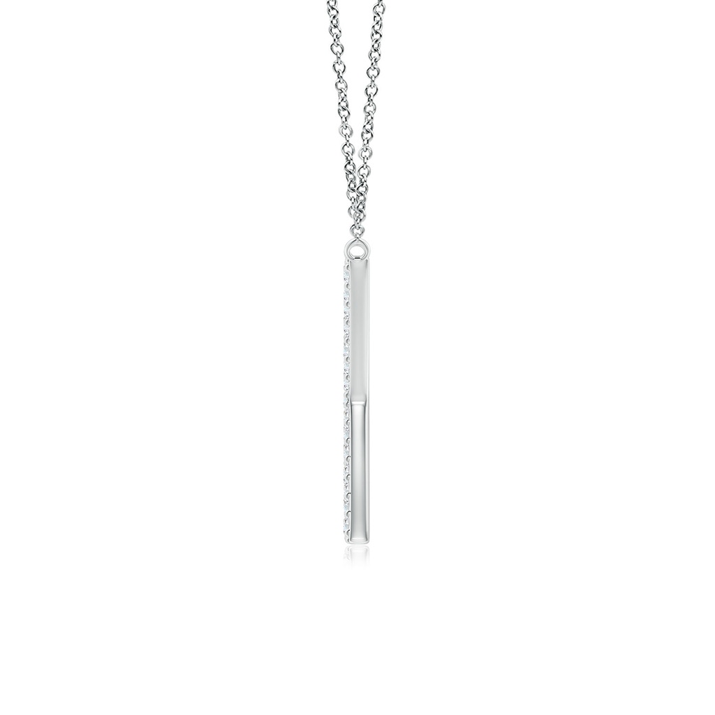 1.15mm GVS2 Modern Deco Diamond Capital "K" Initial Pendant in White Gold - side_1