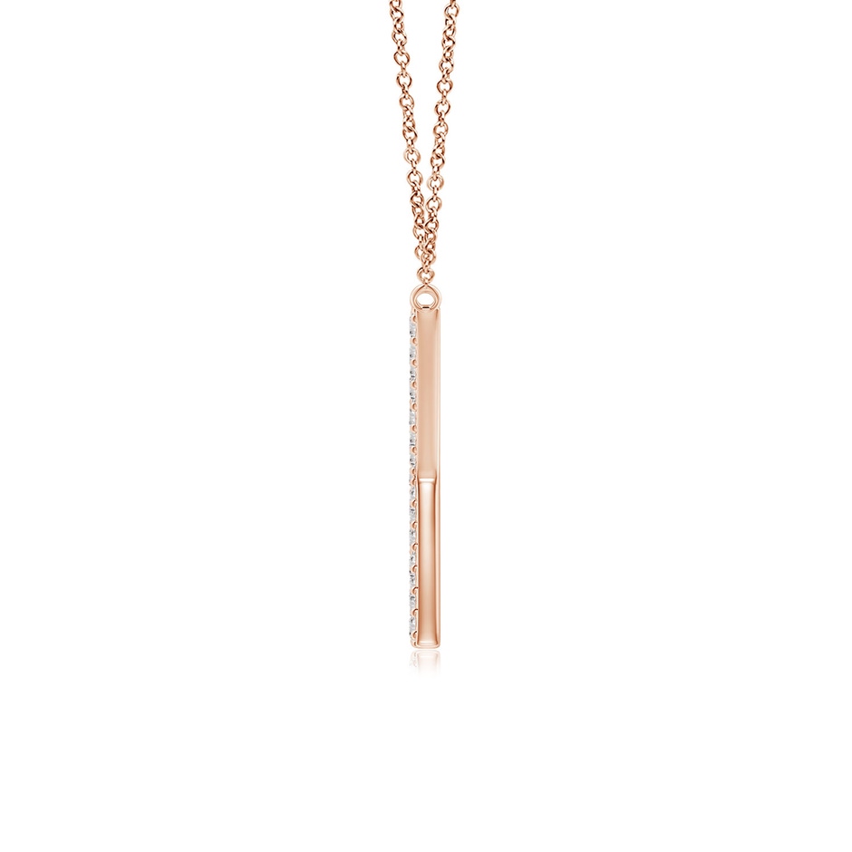 1.15mm IJI1I2 Modern Deco Diamond Capital "K" Initial Pendant in Rose Gold side-1