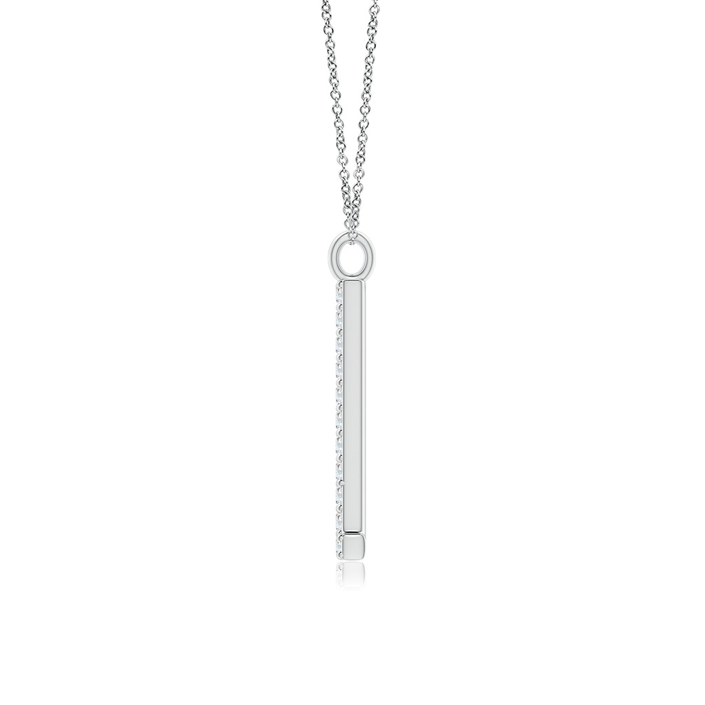1.2mm GVS2 Modern Deco Diamond Capital "L" Initial Pendant in P950 Platinum - side_1