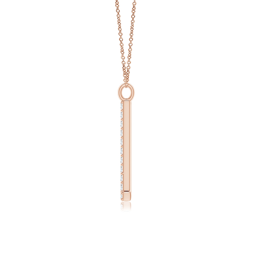 1.2mm GVS2 Modern Deco Diamond Capital "L" Initial Pendant in Rose Gold - side_1
