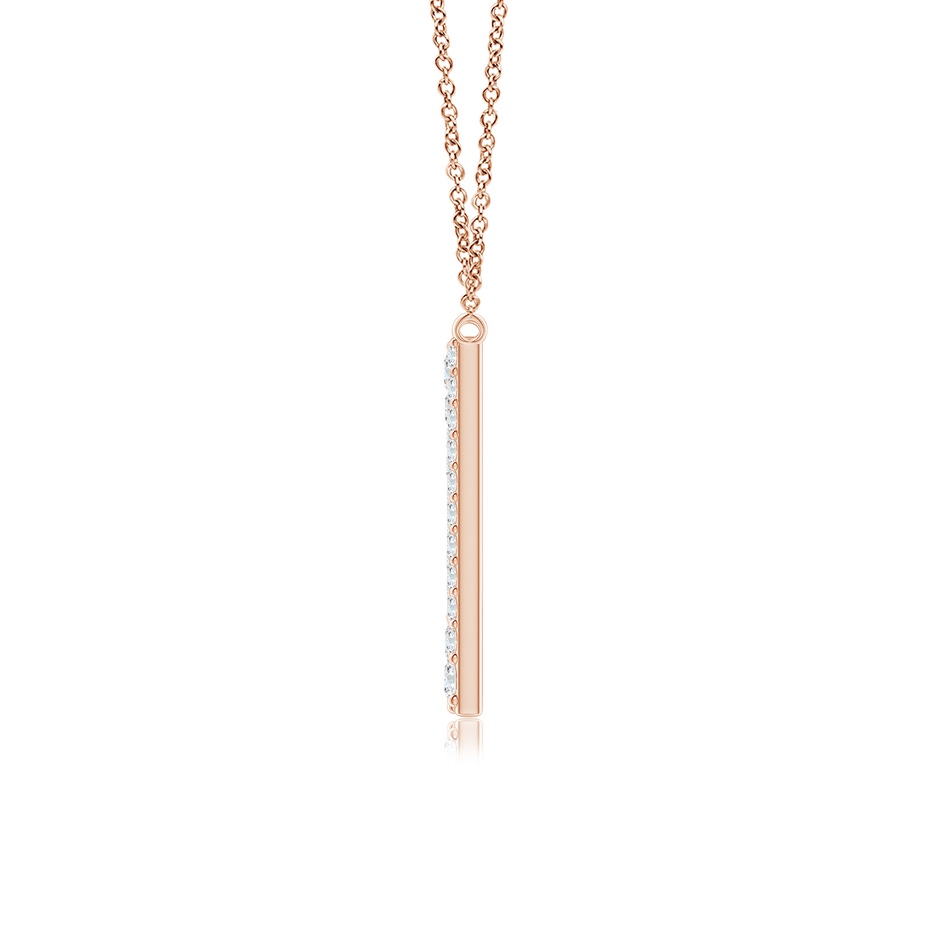 1.85mm GVS2 Modern Deco Diamond Capital "N" Initial Pendant in Rose Gold side-1