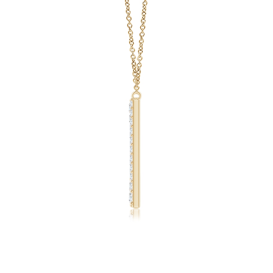 1.85mm GVS2 Modern Deco Diamond Capital "N" Initial Pendant in Yellow Gold side-1