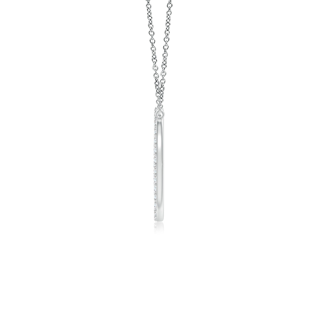 1.5mm GVS2 Modern Deco Diamond Capital "O" Initial Pendant in White Gold - side_1