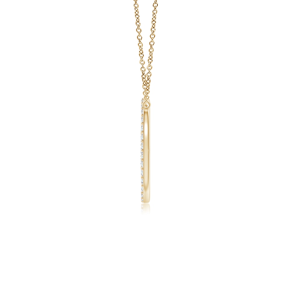 1.5mm GVS2 Modern Deco Diamond Capital "O" Initial Pendant in Yellow Gold side-1
