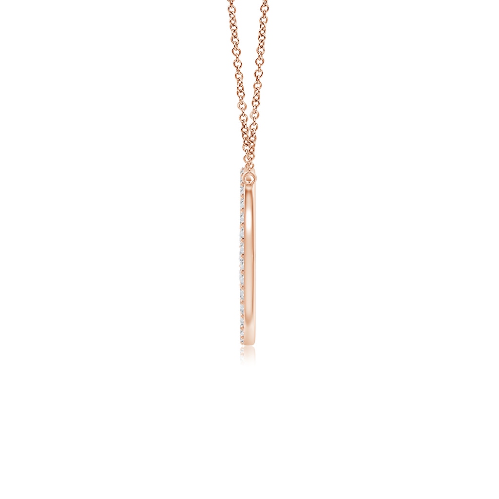 1.5mm HSI2 Modern Deco Diamond Capital "O" Initial Pendant in Rose Gold - side_1