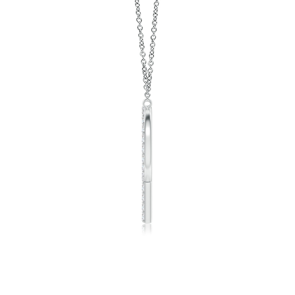 1.15mm GVS2 Modern Deco Diamond Capital "P" Initial Pendant in White Gold side-1