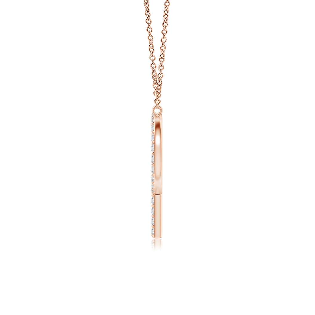 1.15mm HSI2 Modern Deco Diamond Capital "P" Initial Pendant in Rose Gold - side_1