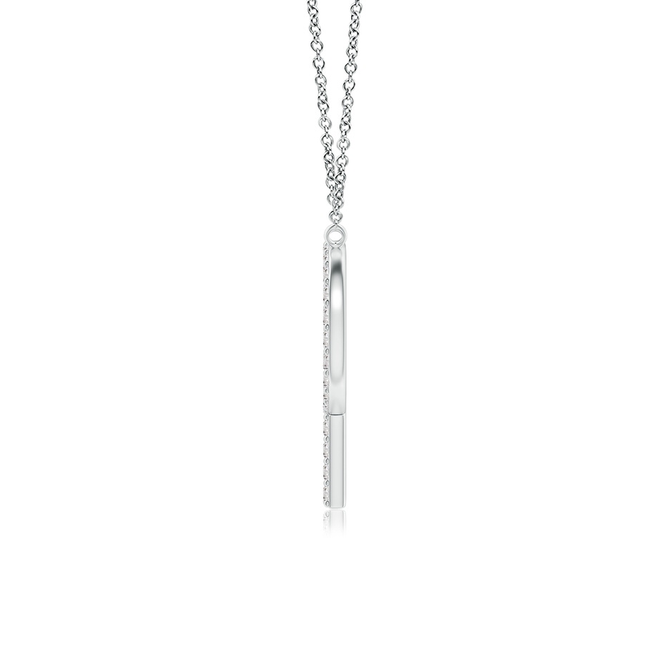 1.15mm IJI1I2 Modern Deco Diamond Capital "P" Initial Pendant in White Gold side-1
