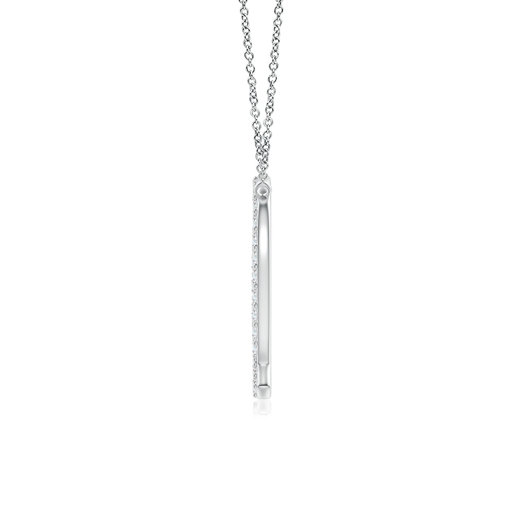1.45mm GVS2 Modern Deco Diamond Capital "Q" Initial Pendant in White Gold - side_1